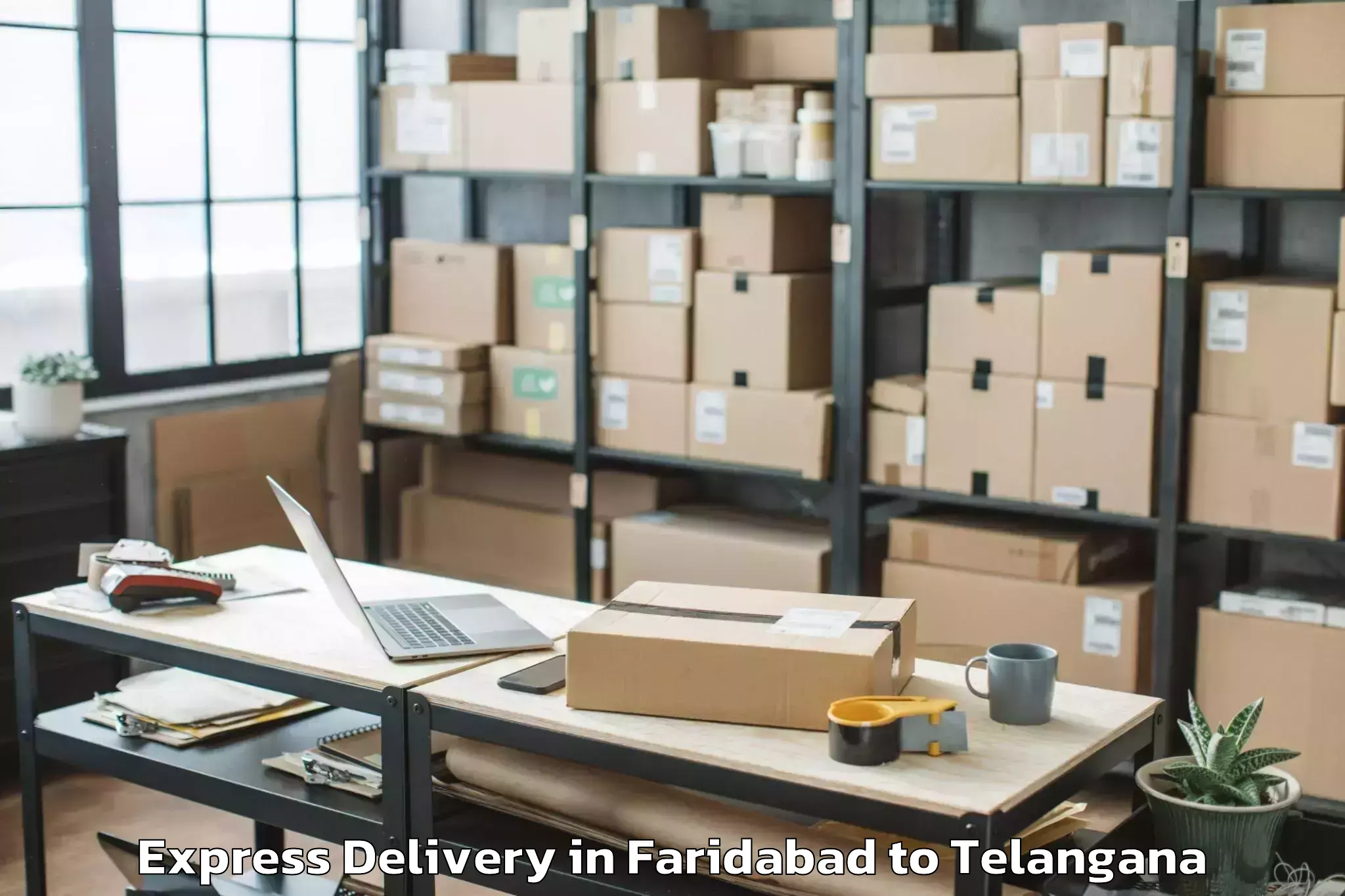 Top Faridabad to Suryapet Express Delivery Available